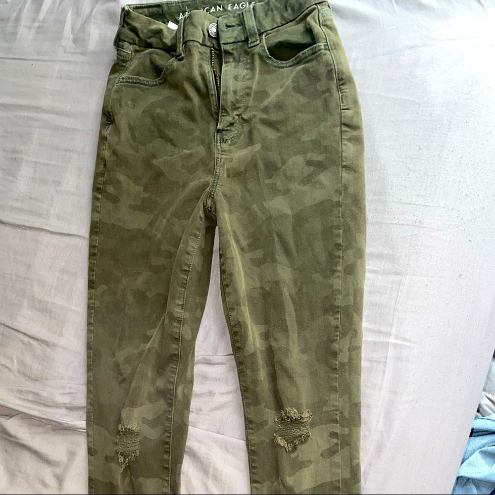 Distressed Camo jeans
